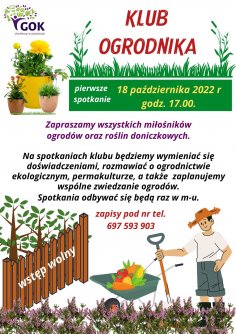 Zapraszamy do Klubu Ogrodnika