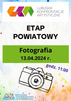 ETAP POWIATOWY - konkurs fotograficzny : 13.04.2024 r.